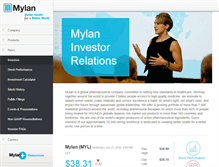 Tablet Screenshot of investor.mylan.com